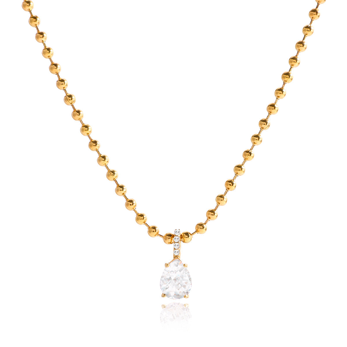 Marea Droplet Beaded Chain Necklace