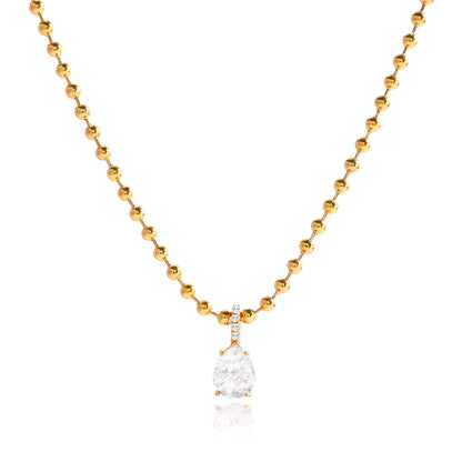 Marea Droplet Beaded Chain Necklace