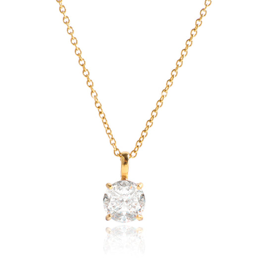 Isla Single Zircon Drop Necklace