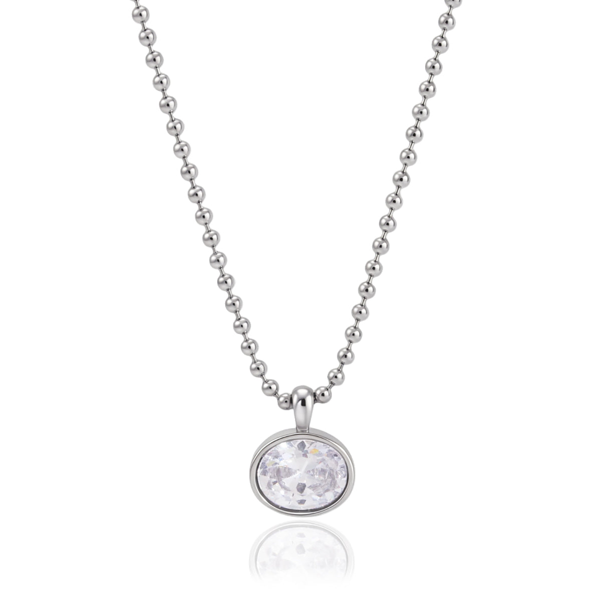 Cala Framed Oval Bead Necklace