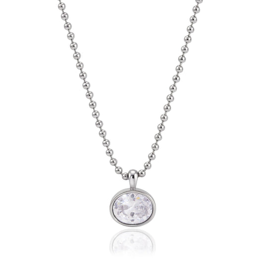 Cala Framed Oval Bead Necklace