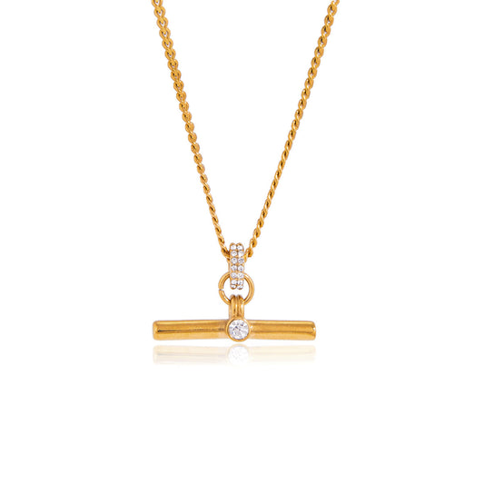 Calanque Zirconia Bar Necklace