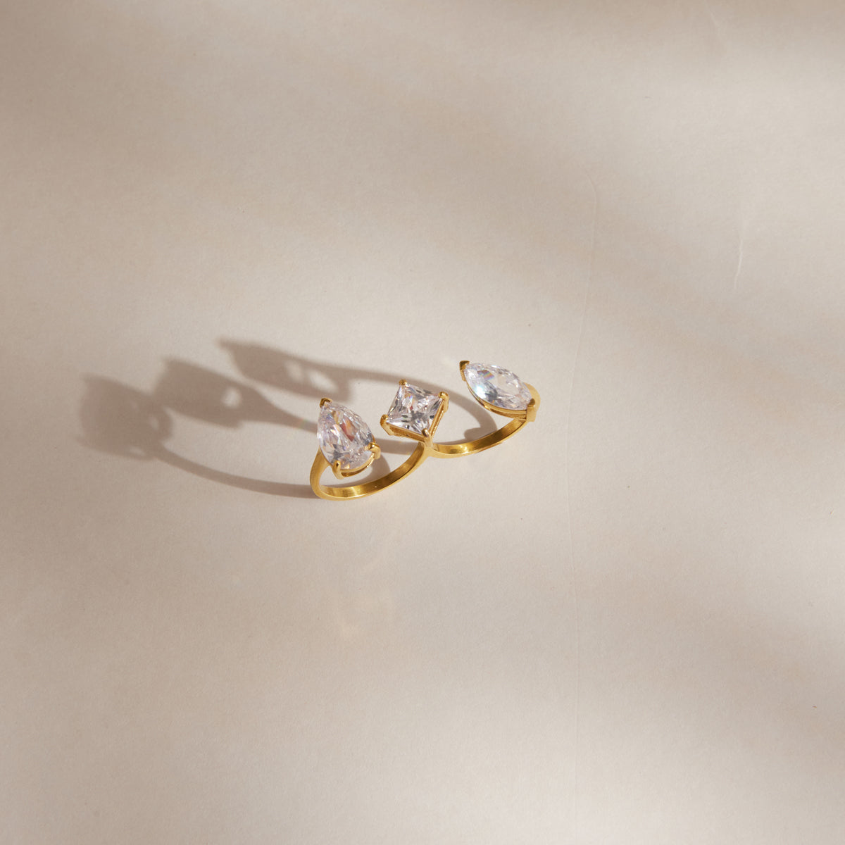 Marea Mixed-Cut Trio Ring