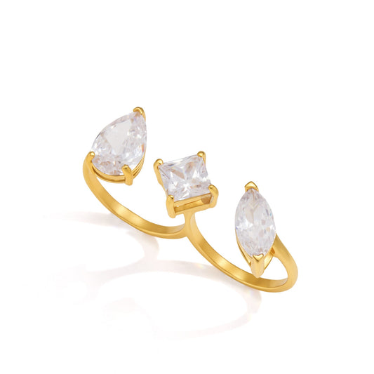 Marea Mixed-Cut Trio Ring