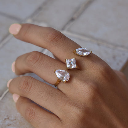 Marea Mixed-Cut Trio Ring
