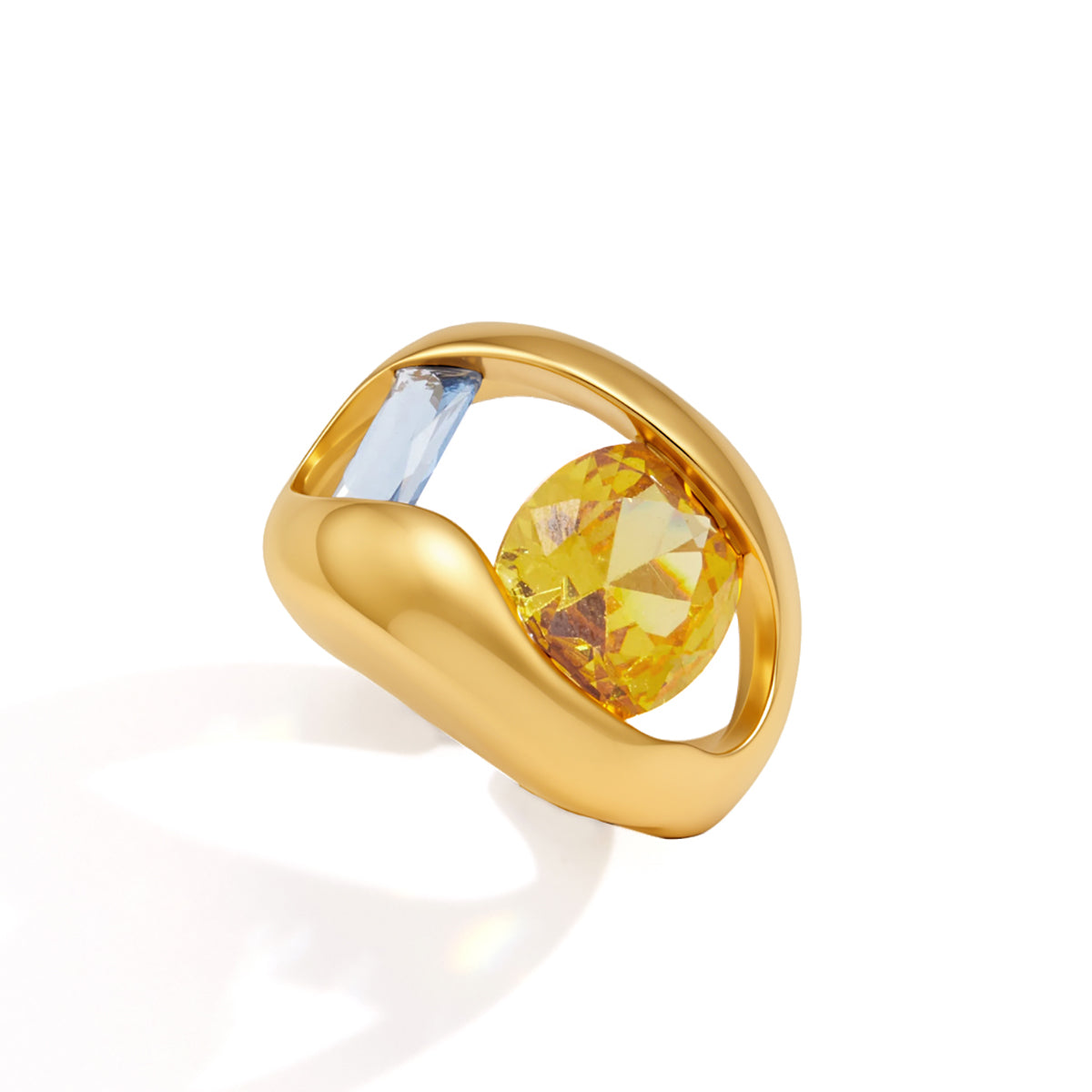 Salina Sculpted Gem Inlay Ring