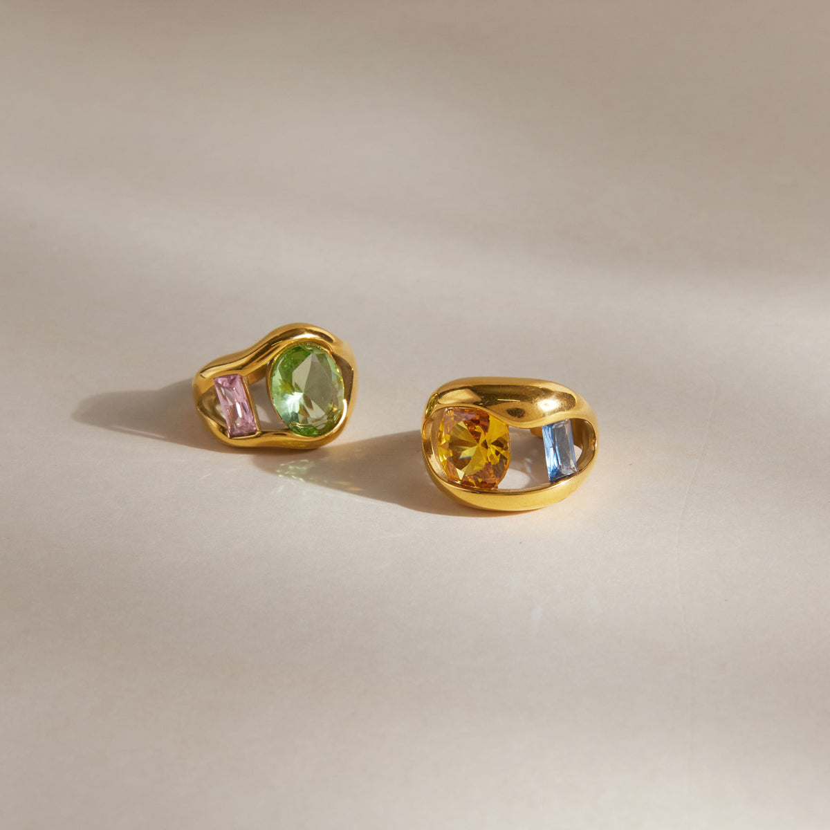 Salina Sculpted Gem Inlay Ring