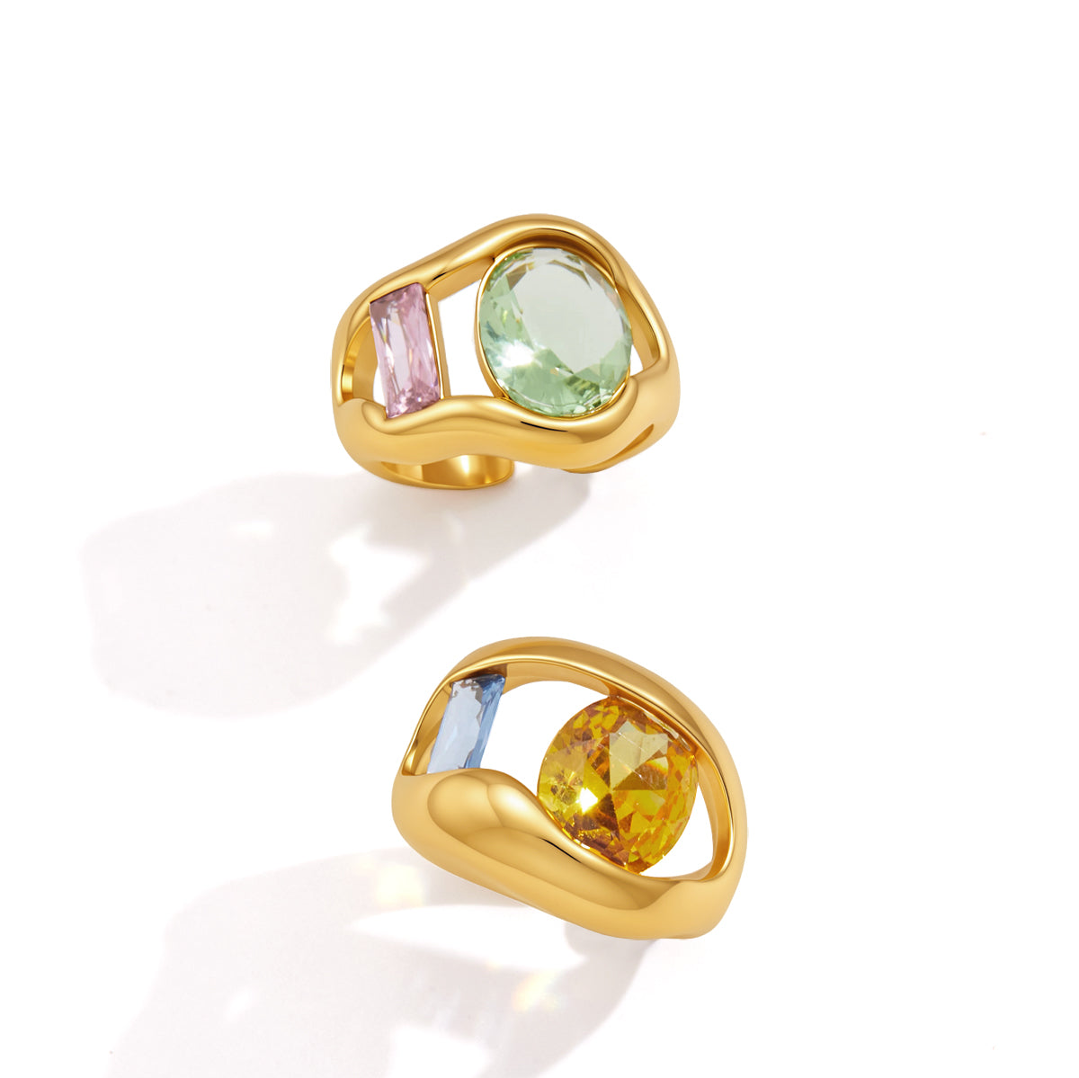 Salina Sculpted Gem Inlay Ring