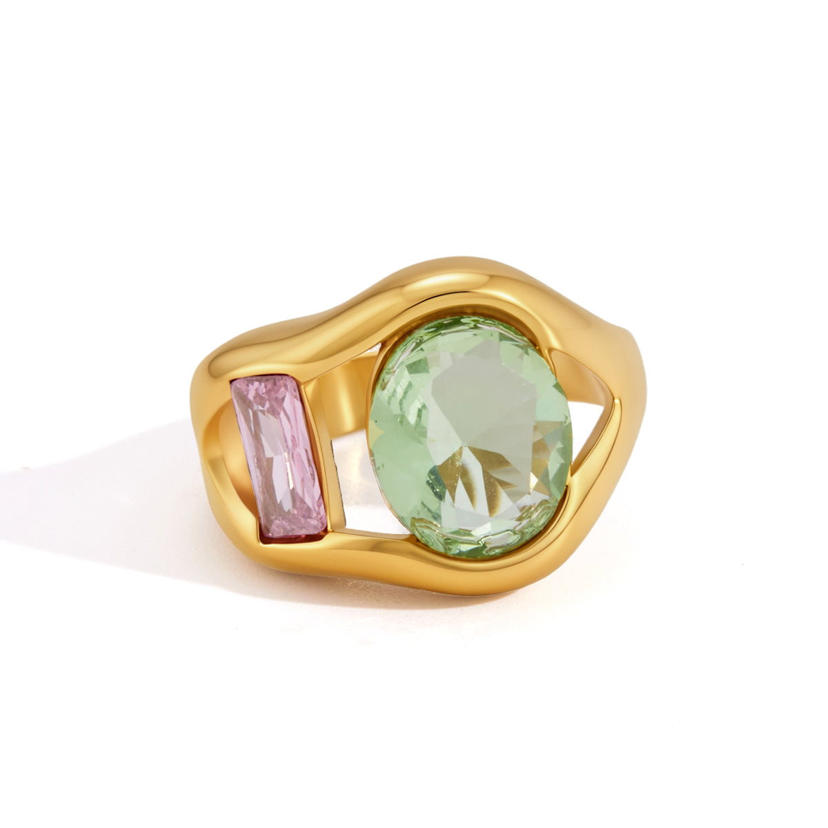 Salina Sculpted Gem Inlay Ring