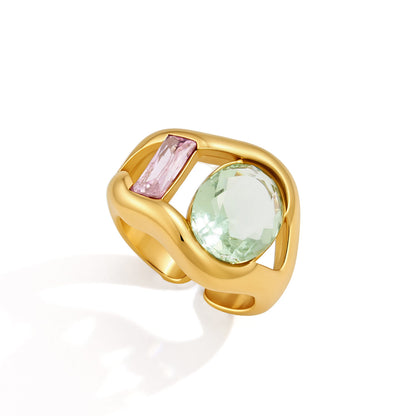 Salina Sculpted Gem Inlay Ring