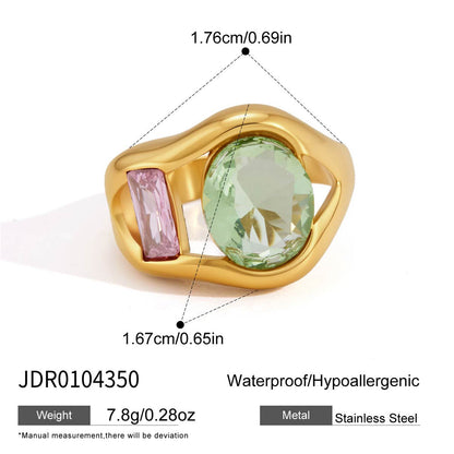 Salina Sculpted Gem Inlay Ring