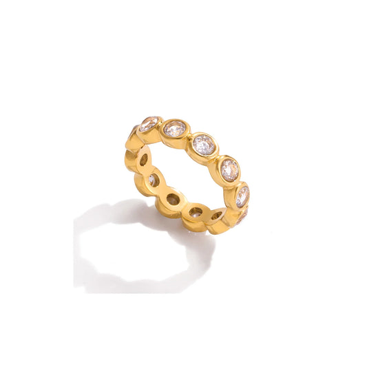 Marea Pebbled Crystal Ring