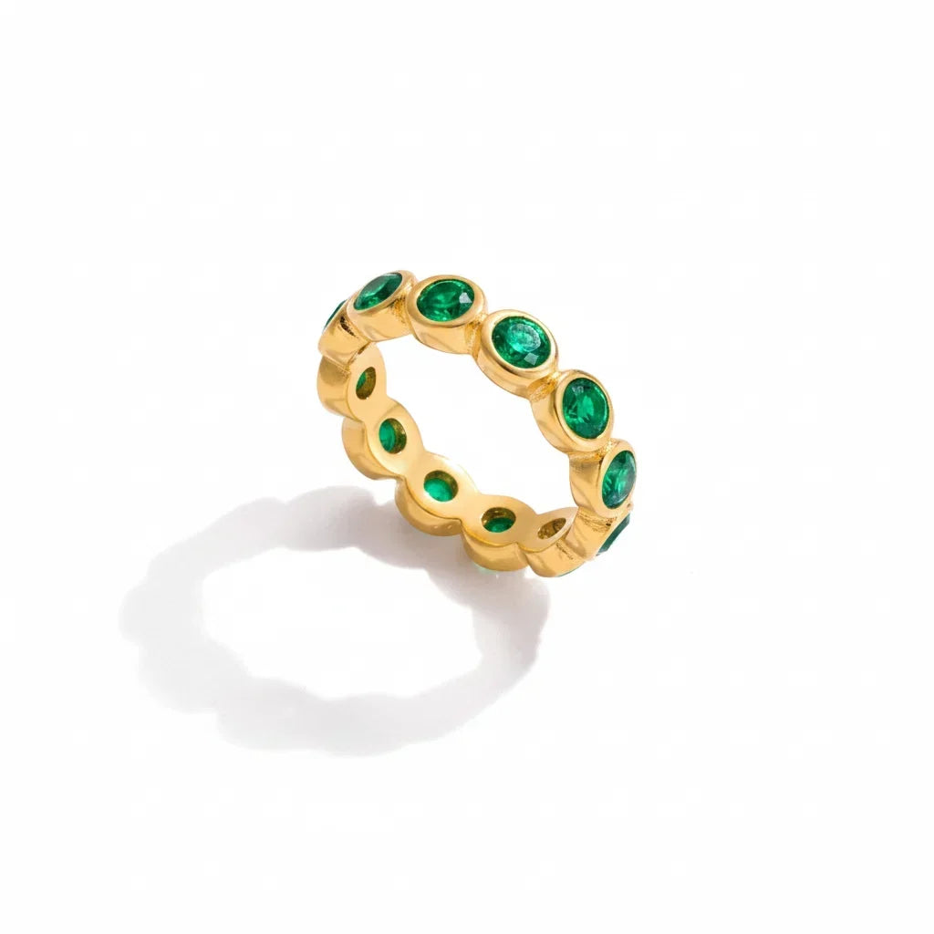 Marea Pebbled Crystal Ring