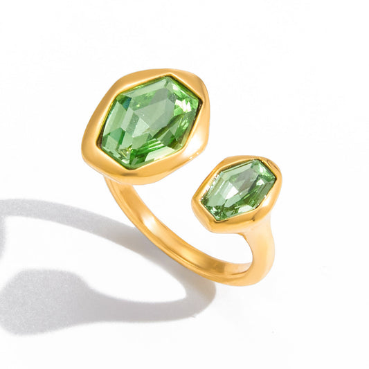 Marea Paired Bezel Cuff Ring
