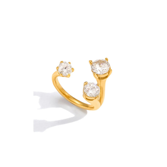 Alba Trio Stone Cuff Ring