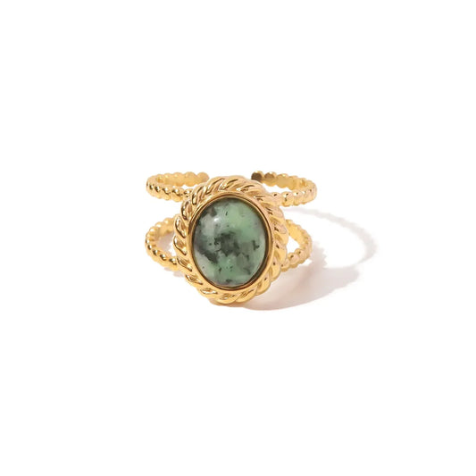Salina Braided Stone Ring