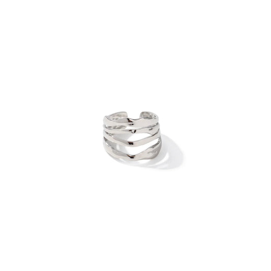 Marea Hammered Stacked Ring