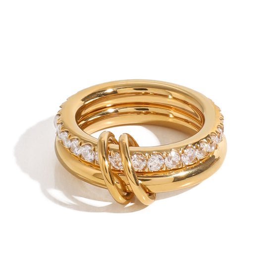 Cala Linked Twin Band Ring