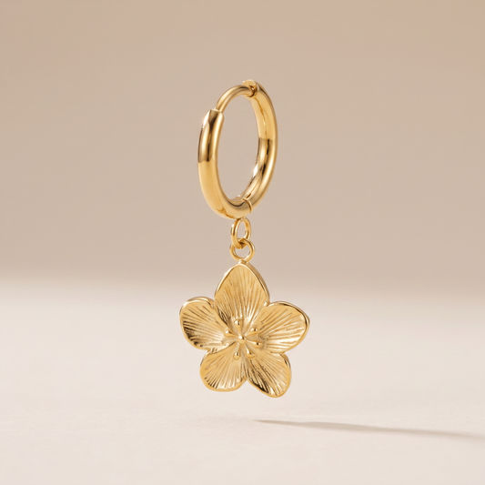 Asea Magnolia Hoop Earrings — front view