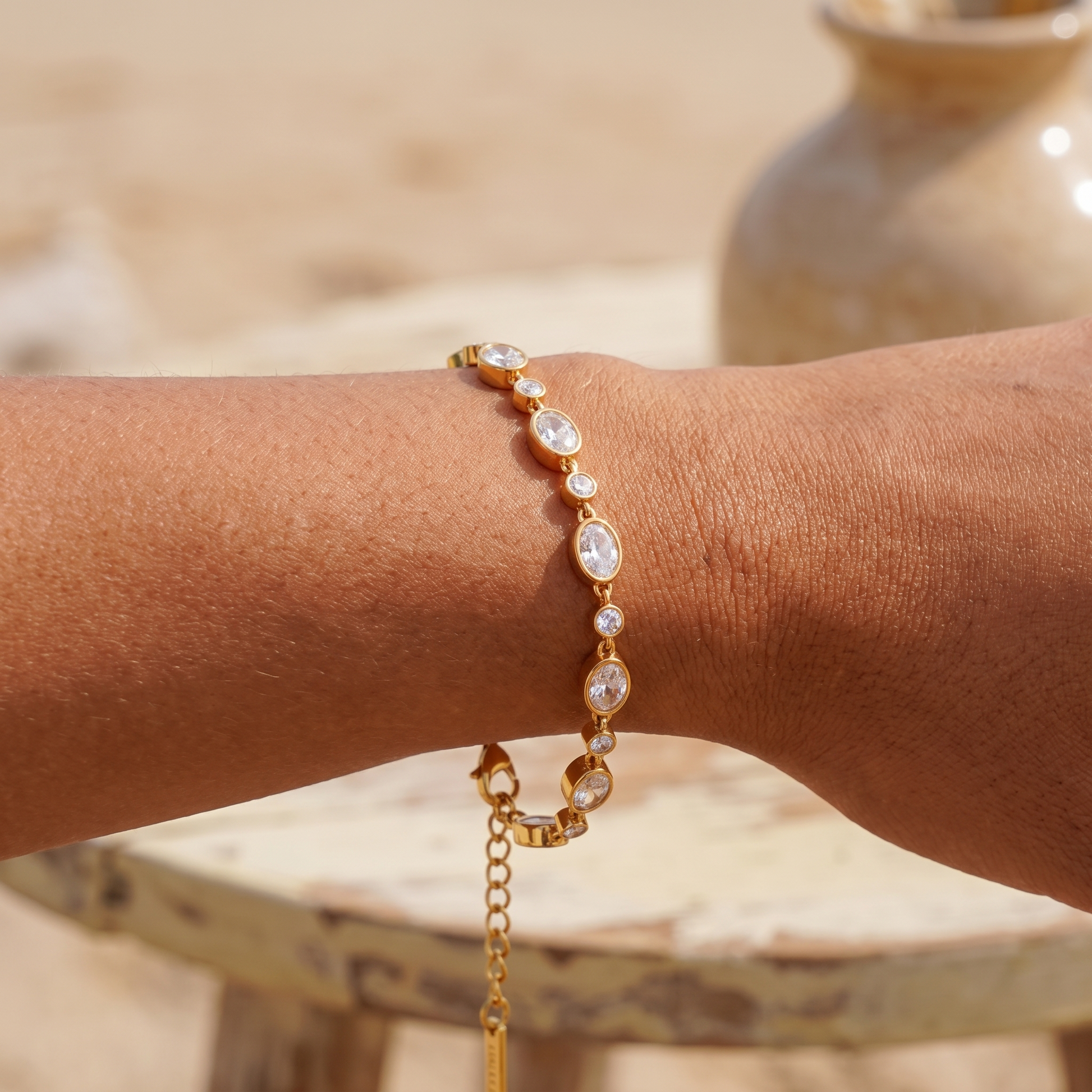 Asea Aurelia Zircon Station Bracelet — worn by model