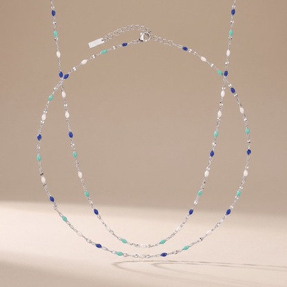 Asea Menorca Enamel Choker — Silver color