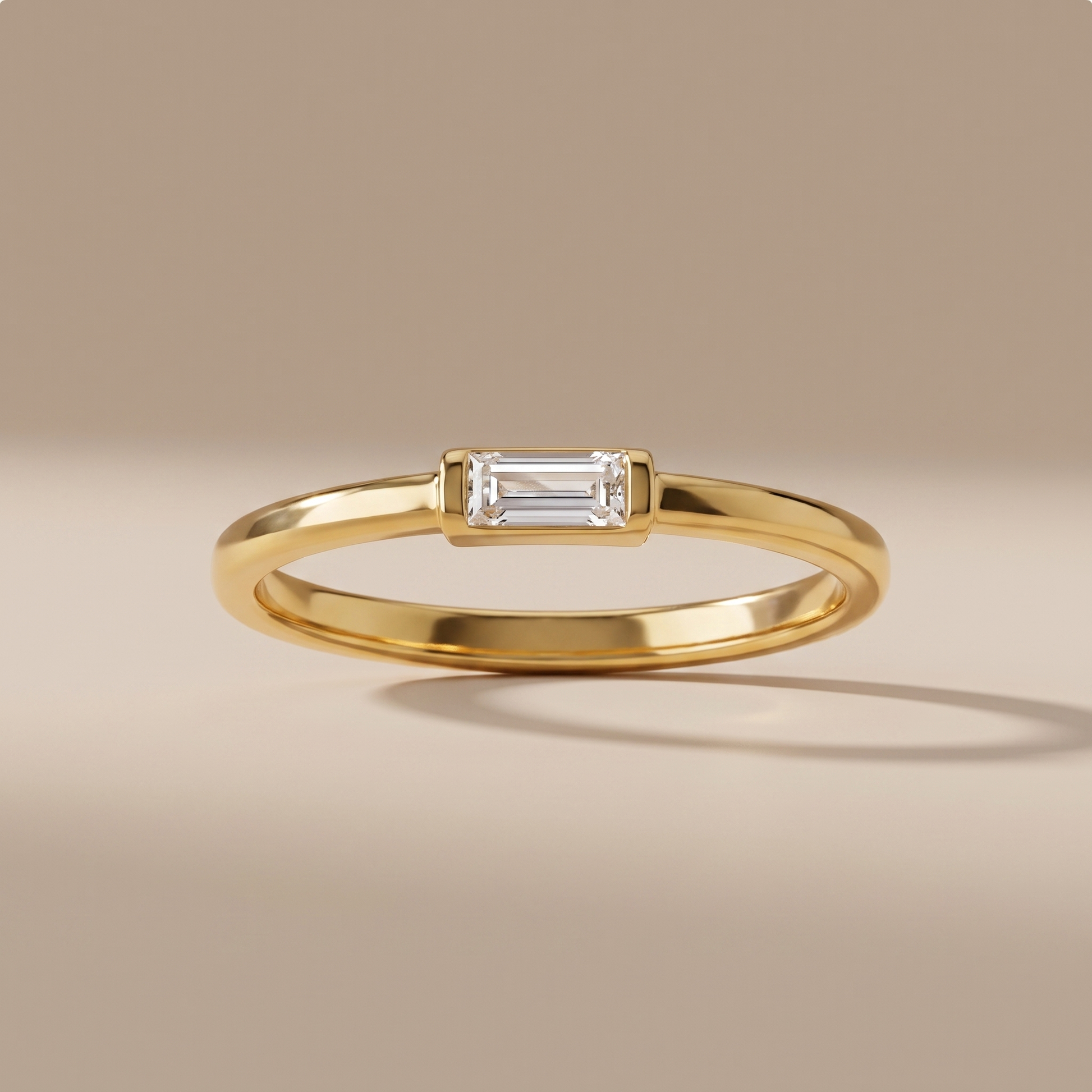 Asea Delicate Crystal Solitaire Ring — front view