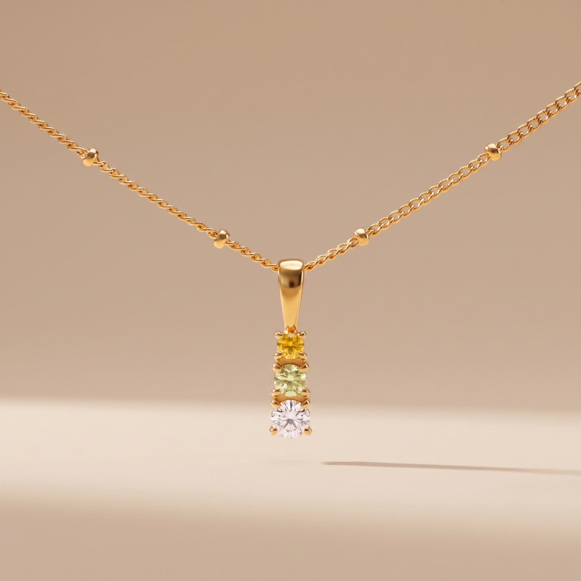 Asea Citrus Charm Necklace — front view