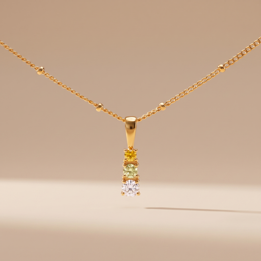 Asea Citrus Charm Necklace — front view