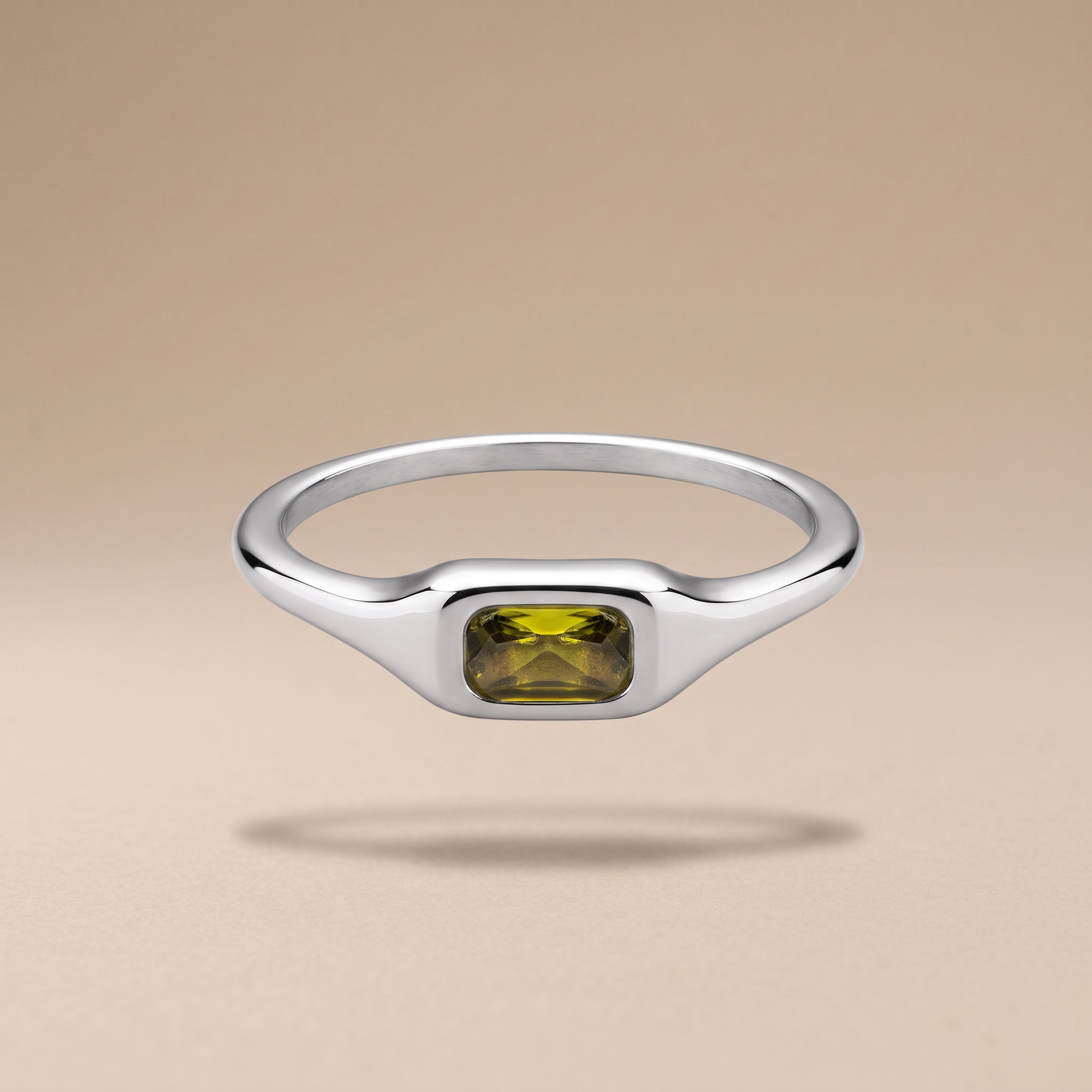 Asea Baia Zircon Ring — Silver Color