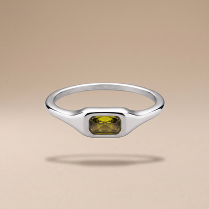 Asea Baia Zircon Ring — Silver Color