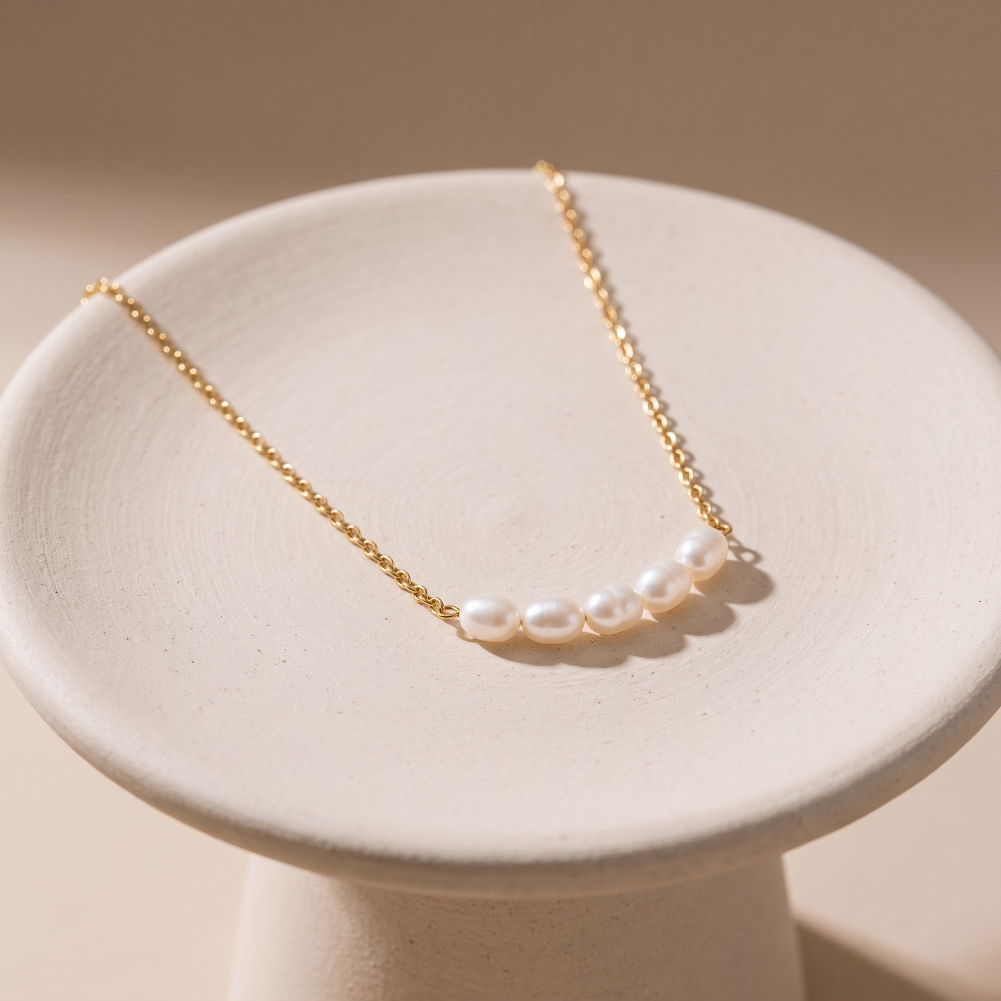 Asea Fine Freshwater Pearl Necklace — angle