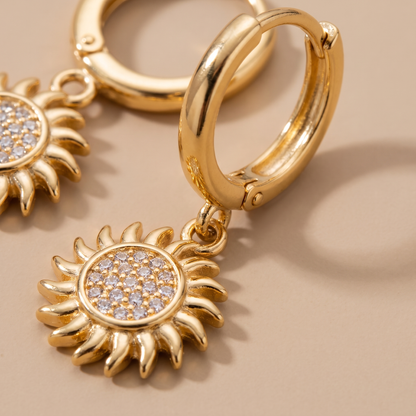 Asea Daybreak Sun Hoops — close-up detail