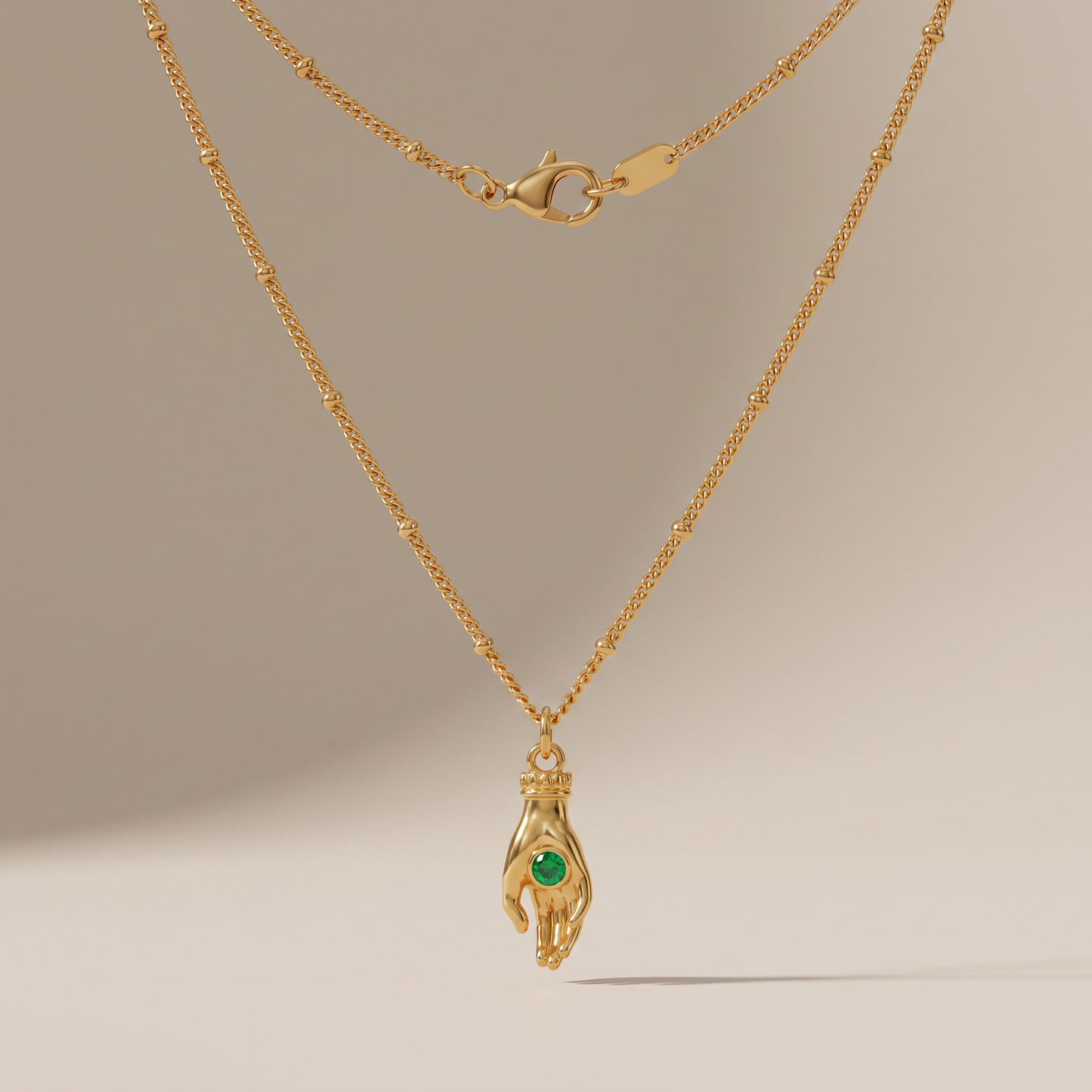 Asea Guardian Hand Pendant Necklace — front view
