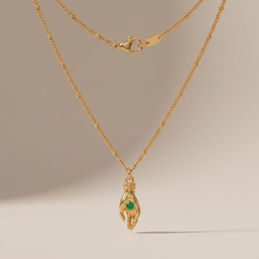 Asea Guardian Hand Pendant Necklace — front view