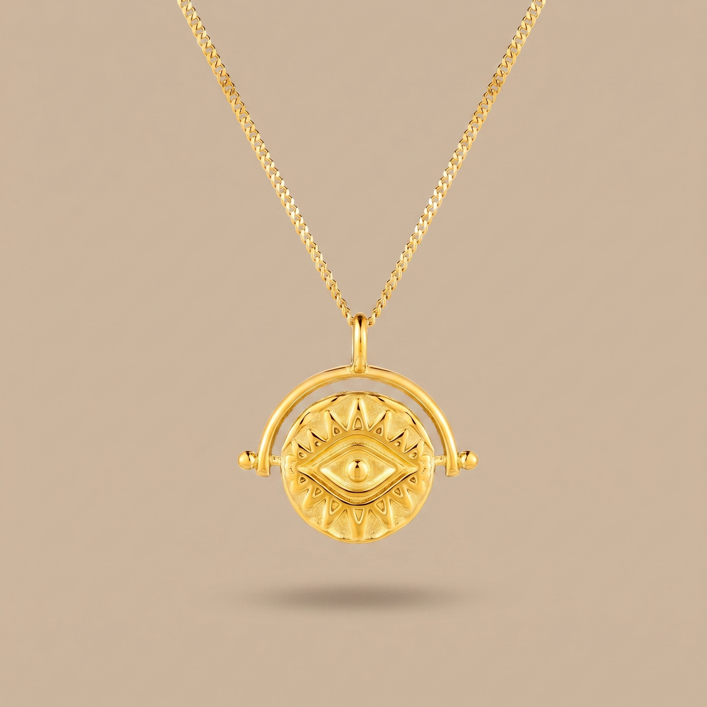 Asea Nerea Coin Necklace — front view