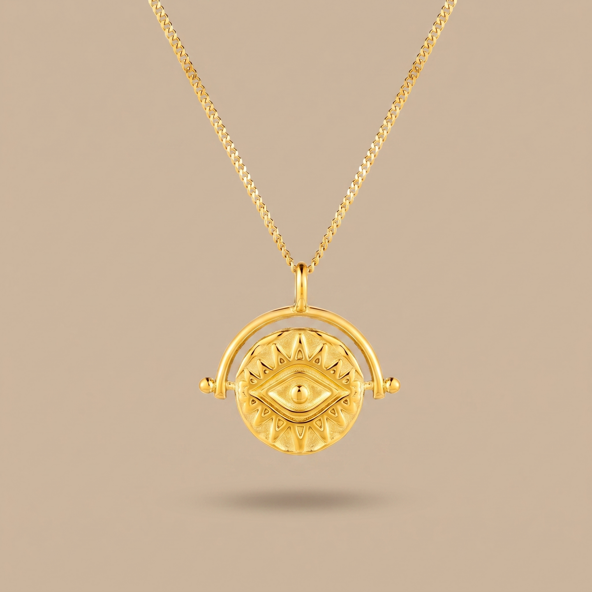 Asea Nerea Coin Necklace — front view