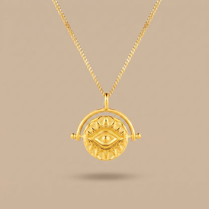 Asea Nerea Coin Necklace — front view