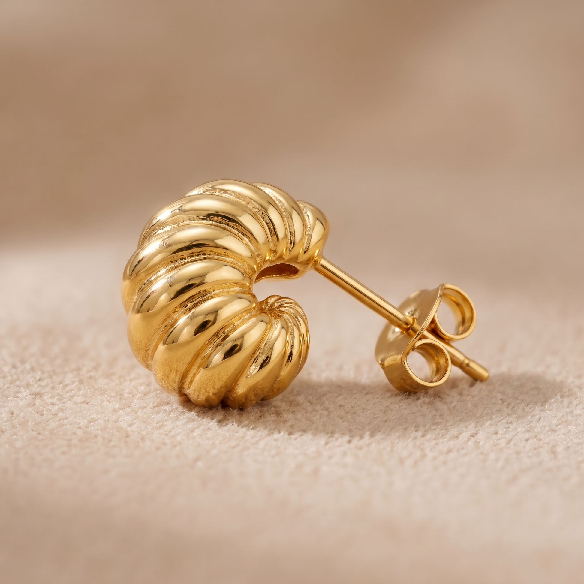Asea Nautilus Spiral Earrings — close-up detail