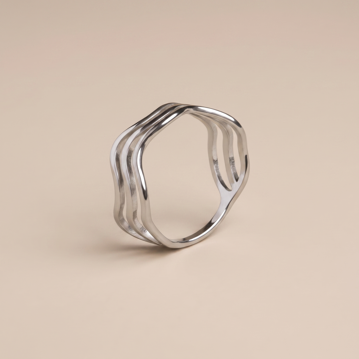 Asea Ocean Waves Ring — Silver Color