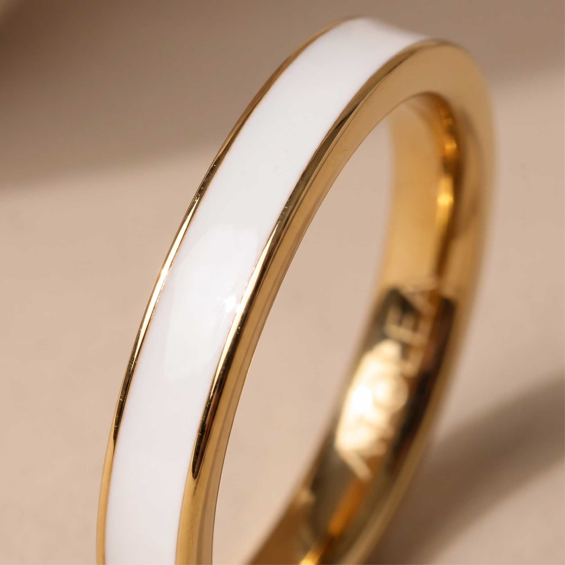Asea Halo Enamel Band Ring — close-up detail