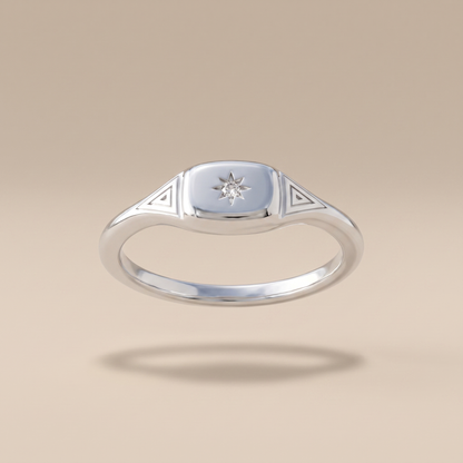 Asea Lumina Heirloom Signet Ring — Silver color