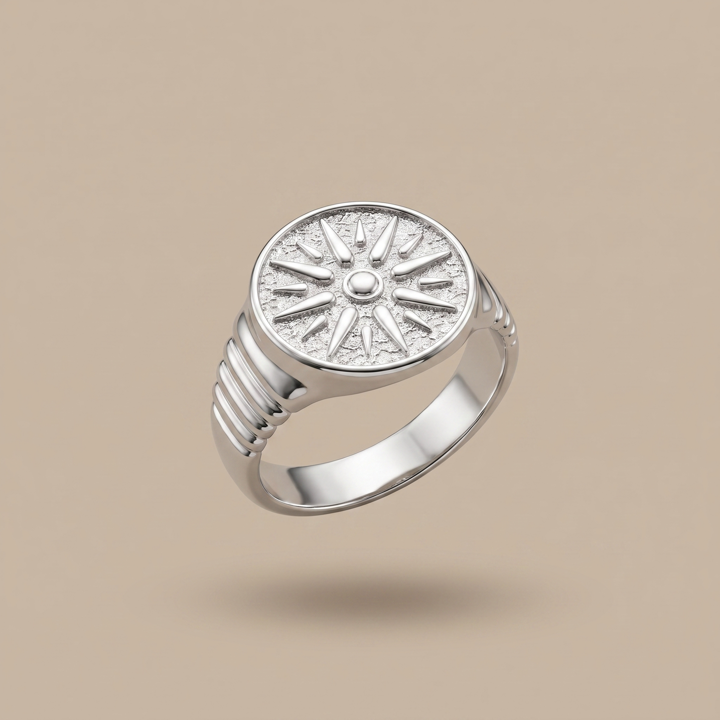 Asea Sunburst Ring — Silver Color