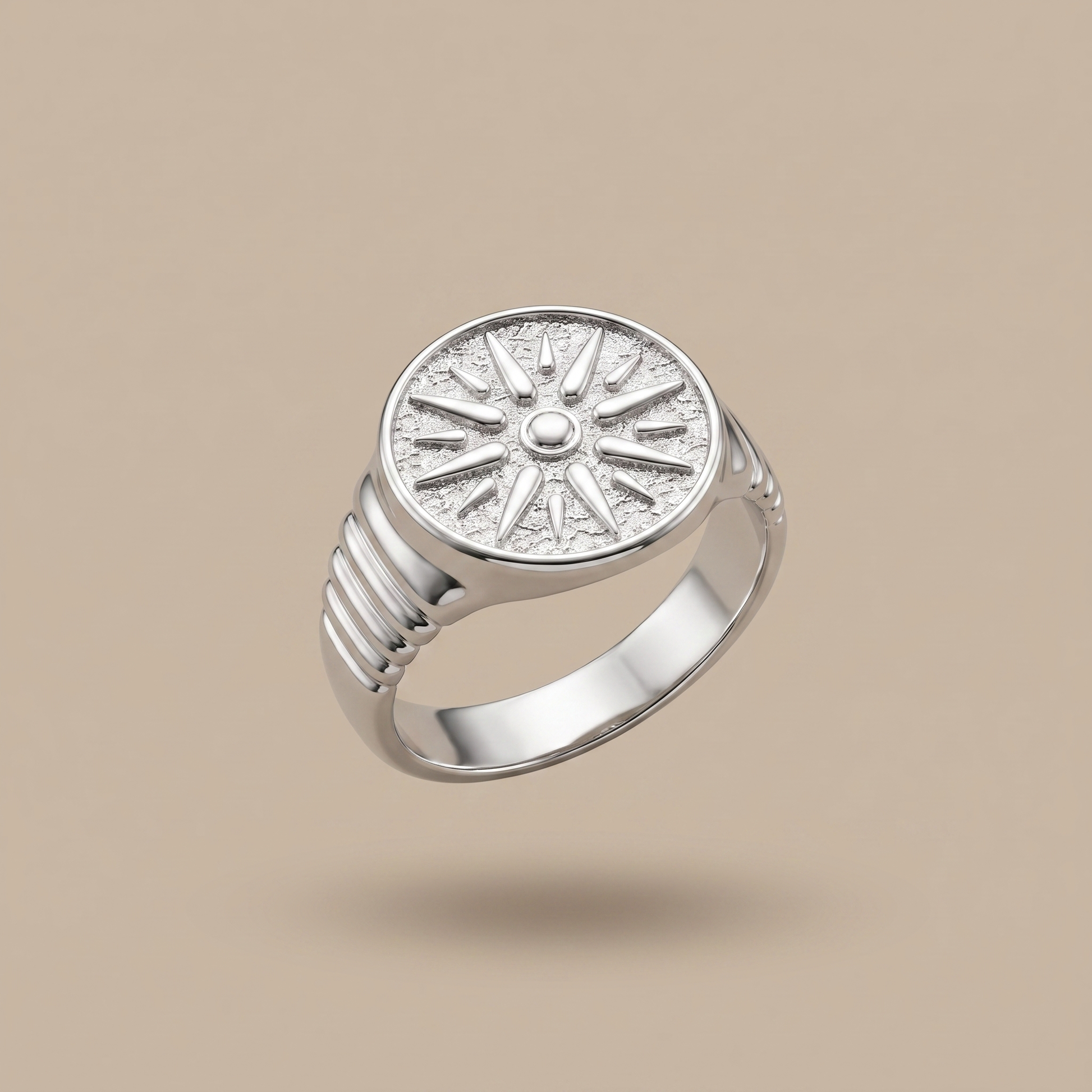 Asea Sunburst Ring — Silver Color