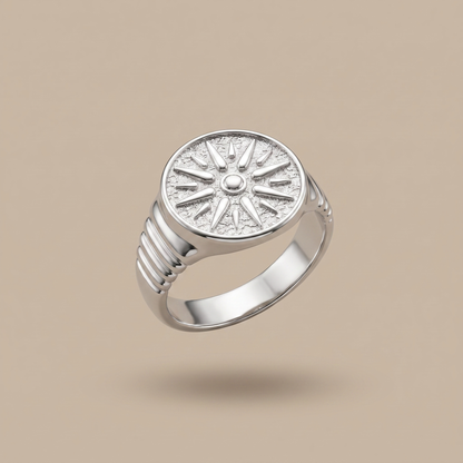 Asea Sunburst Ring — Silver Color
