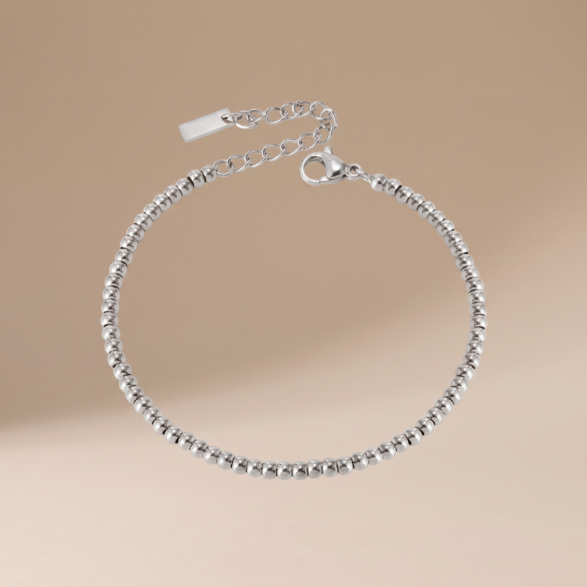 Asea Dainty Bead Bracelet — Silver Color