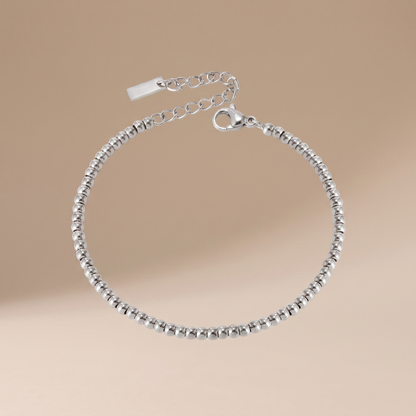 Asea Dainty Bead Bracelet — Silver Color