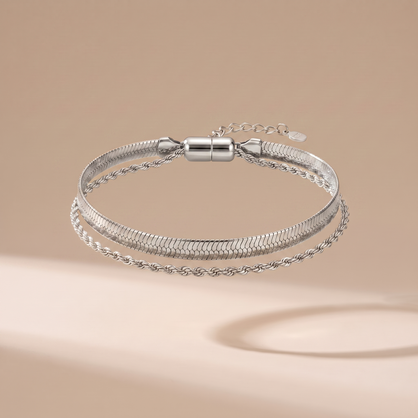 Asea Altea Double Layer Bracelet — Silver Color