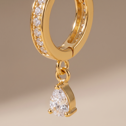 Asea Spark Huggie Hoops — close-up detail
