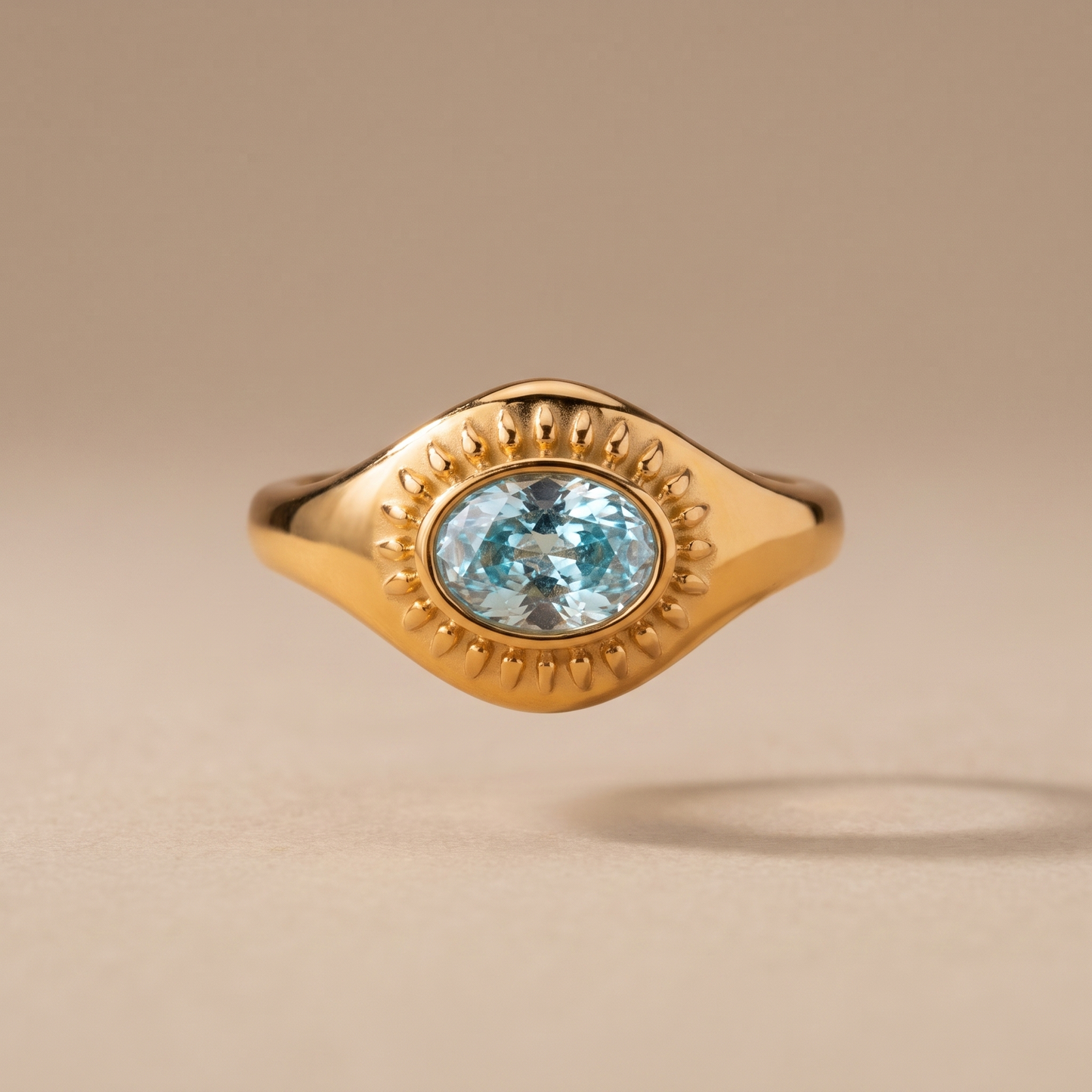 Asea Balearic Sunburst Ring — front view