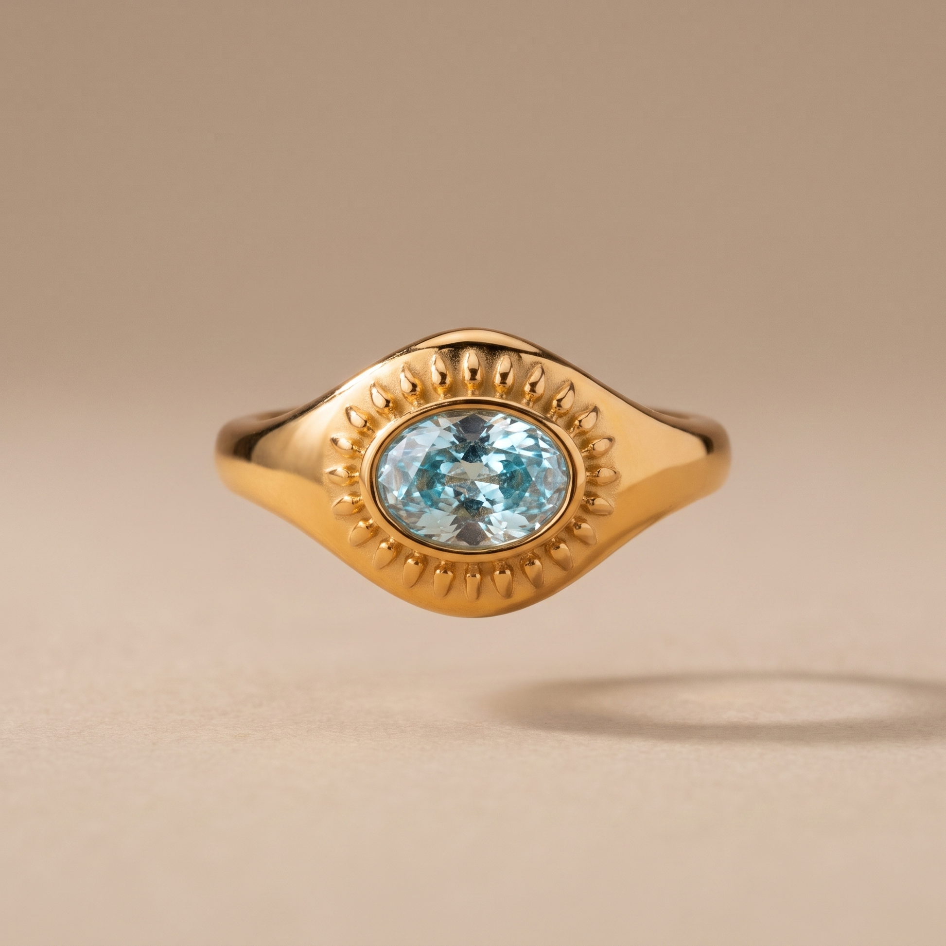 Asea Balearic Sunburst Ring — front view